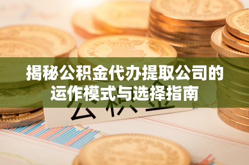 南召揭秘公积金代办提取公司的运作模式与选择指南