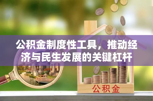 南召公积金制度性工具，推动经济与民生发展的关键杠杆