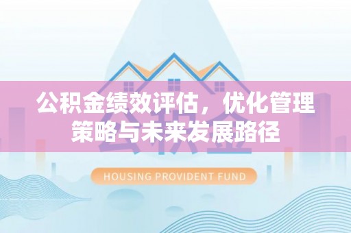 南召公积金绩效评估，优化管理策略与未来发展路径