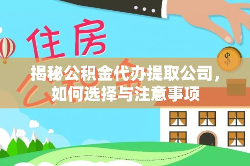 南召揭秘公积金代办提取公司，如何选择与注意事项