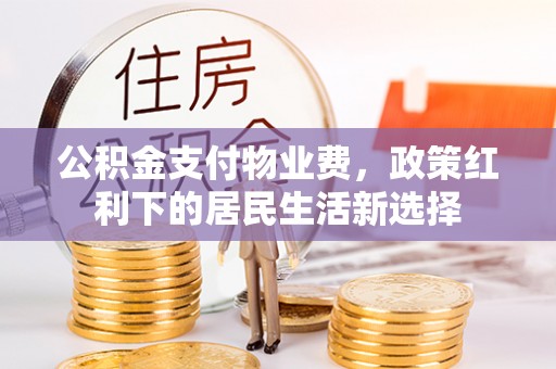 南召公积金支付物业费，政策红利下的居民生活新选择