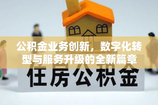 南召公积金业务创新，数字化转型与服务升级的全新篇章