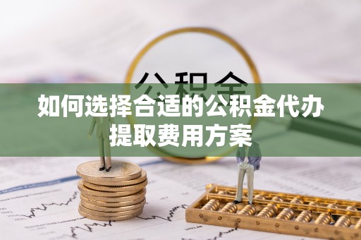 南召如何选择合适的公积金代办提取费用方案