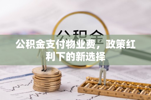南召公积金支付物业费，政策红利下的新选择