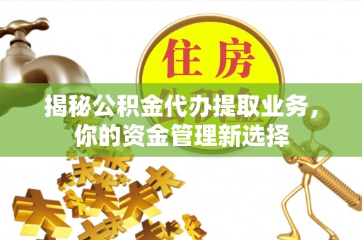 南召揭秘公积金代办提取业务，你的资金管理新选择